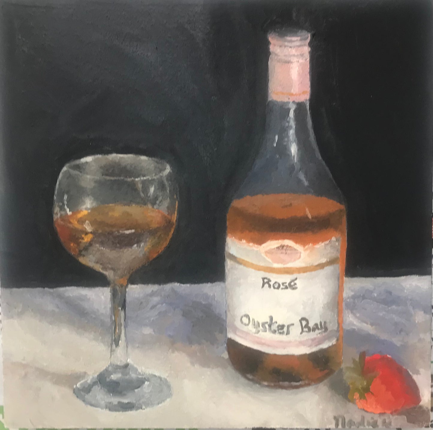 Wine Bottle & Wine Glass